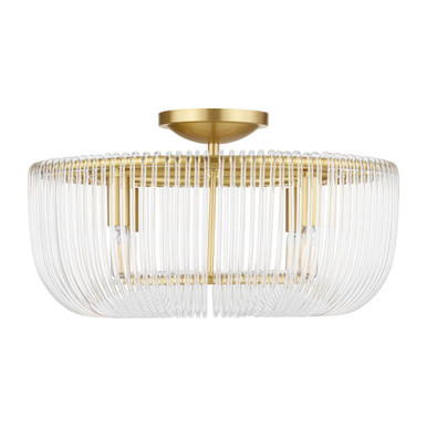 Pierce 4 Light Flush Mount 11 Inch X 20 Inch Wide by Visual Comfort Studio - CF1144