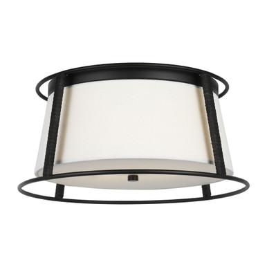 Cortes 2 Light Flush Mount 6.25 X 13.5 Inch Wide by Visual Comfort Studio - DJF1002MBK