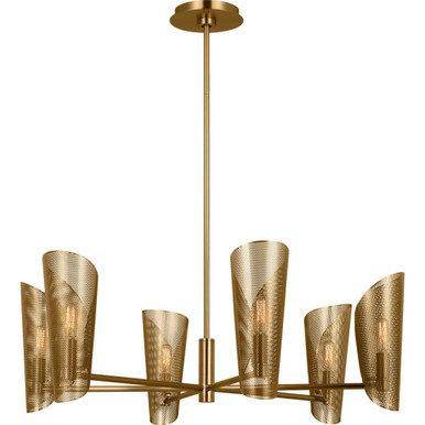 Plivot 6 Light Chandelier 23 Inch and 32 Inch Wide by Visual Comfort Studio - LXC1056BBS
