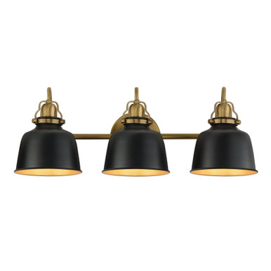 Hollis 3 Light Wall Sconce 24 Inch Tall and 9 Inch Wide by Maxim - 21423BKNAB