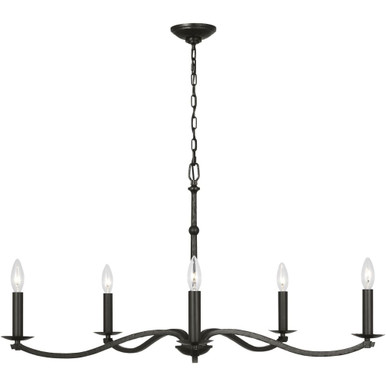 Wellen 5 Light Chandelier 18.5 Inch X 36 Inch Wide by Visual Comfort Studio - CC1755AI