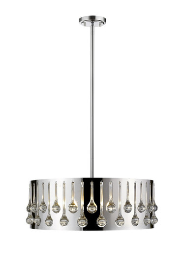 Oberon 6 Light Medium Pendant by Z-Lite - 453-24CH