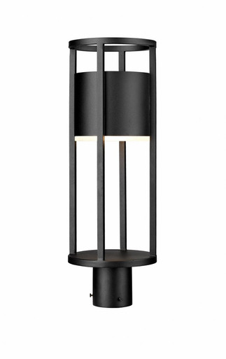 Luca 8W 1 LED Outdoor Post Mount Light 21.75 x 7.25 In by Z-Lite - 517PHM-BK-LED