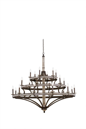 Coronado 24 Light Oversized 3 Tier Chandelier by Kalco - 7044FG