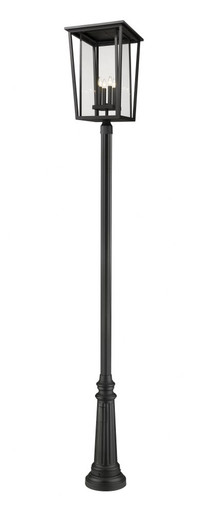 Seoul 4 Light Outdoor Post Mount In Craftsman Style 125.5 x 18 In by Z-Lite - 571PHXXLR-511P-BK