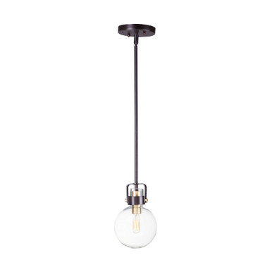 Bauhaus 1 Light Mini Pendant by Maxim - 90510CLBZSBR