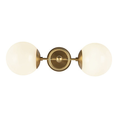 Fiore 2 Light Bath Vanity 18.5 Inch Tall and 6 Inch Wide by Alora - WV407618