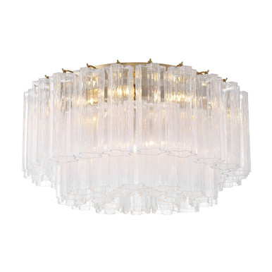 Addis 7 Light Flush Mount 11.75 Inch Tall and 22.25 Inch Wide by Crystorama - ADD-321