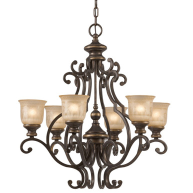 Norwalk 6 Light Large Traditional Chandelier by Crystorama - 7416-bu