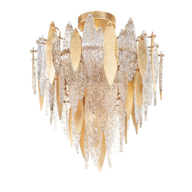 Majestic 10 Light 24 Inch Wide Semi Flush Mount by Maxim - 32320CLCMPGL
