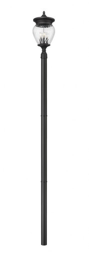 Davina Four Light Outdoor Post Mount 119.25 x 12 Inches by Z-Lite - 5016PHBR-5009P96-BK