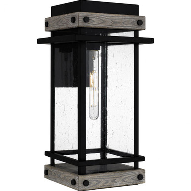 Strader 1 Light Outdoor Wall Lantern 19.5 Inch Tall by Quoizel - SAD8409MBK