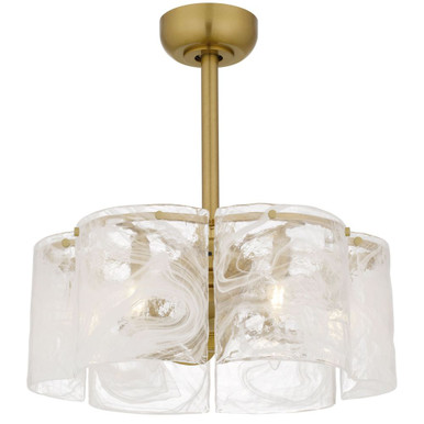 Maisie 6 Light Fandelier 10 Inch Tall and 21.75 Inch Wide by Quoizel - MAI3122BRG