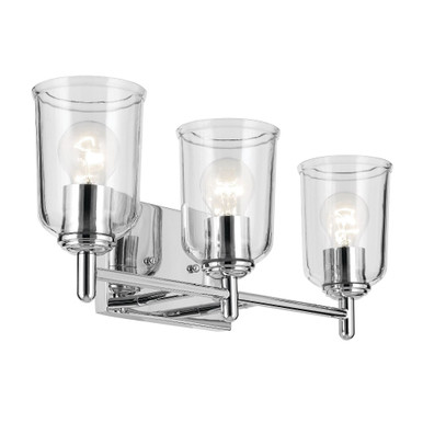 Shailene 3 Light Clear Glass Vanity Light by Kichler - 45574C