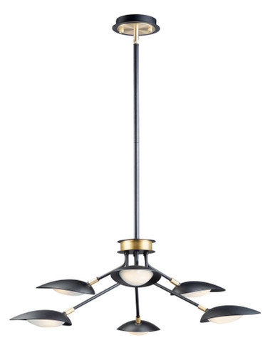 Scan 39W 6 LED Light Oversized Pendant by Maxim - 21696BKSBR