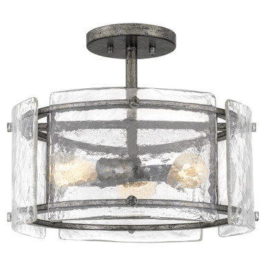 Fortress 3 Light 16 Inch Wide Semi Flush Mount by Quoizel - FTS1716MM