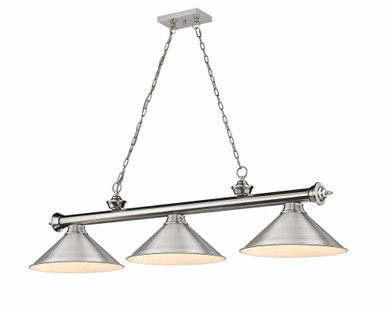 Cordon 3 Light Billiard 14 x 14 Inch by Z-Lite 2306-3BN-BN15 - 2306-3BN-BN15