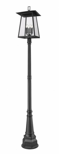 Rainer 6 Light Outdoor Post Mount 113.5 x 17.5 Inches by Z-Lite - 5015PHXXLR-564P-BK