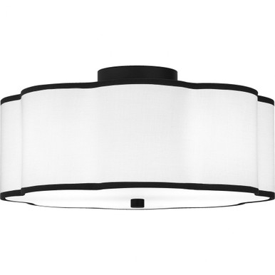 4 Light 16 Inch Wide Semi Flush Mount by Quoizel - QSF6179MBK