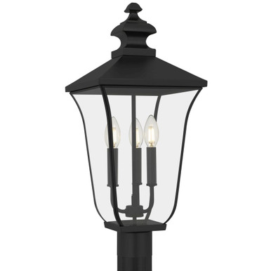 Farley 15W 3 LED Outdoor Post Lantern 22.75 Inch X 10 Inch Wide by Quoizel - FARL9010MBK