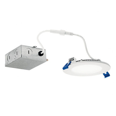Direct To Ceiling 1 Led Round Slim Downlight 2x6 Inch by Kichler - DLSL04R2790WHT