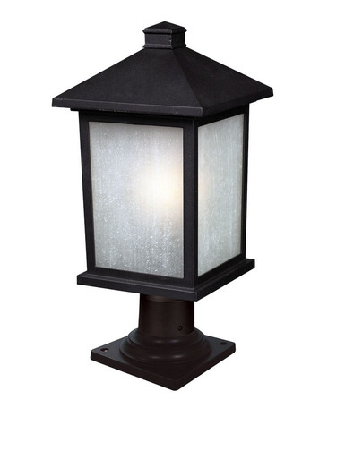 Holbrook 1 Light Outdoor Post Mount Light 20.5 x 9.5 In by Z-Lite - 507PHB-533PM-BK