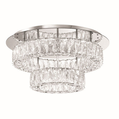 Kinsley 40.5W 1 LED Flush Mount 10 Inch Tall and 20 Inch Wide by Crystorama - ED3552001CH