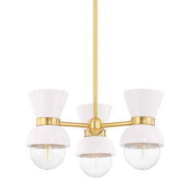 Gillian 3 Light 20.5 Inch Wide Semi Flush Mount by Mitzi - H469603