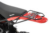 Steel rear rack. Easily installed to the rear section of the Explorer. It is powdercoated black to help protect from wear and tear. Perfect for bringing along a small pack on any adventure! Fits 2024+ Explorer.