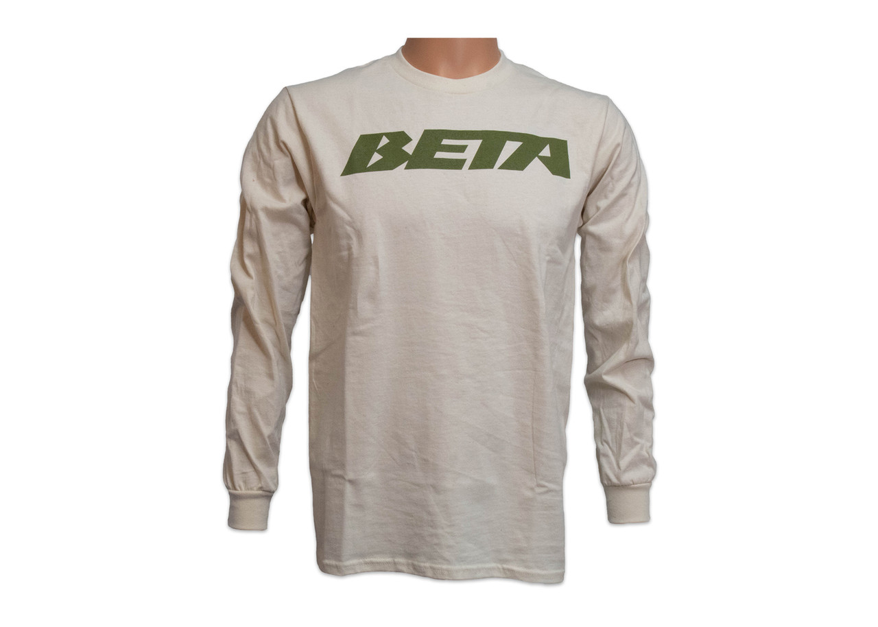Beta 1990's Retro Long Sleeve Tee, Natural