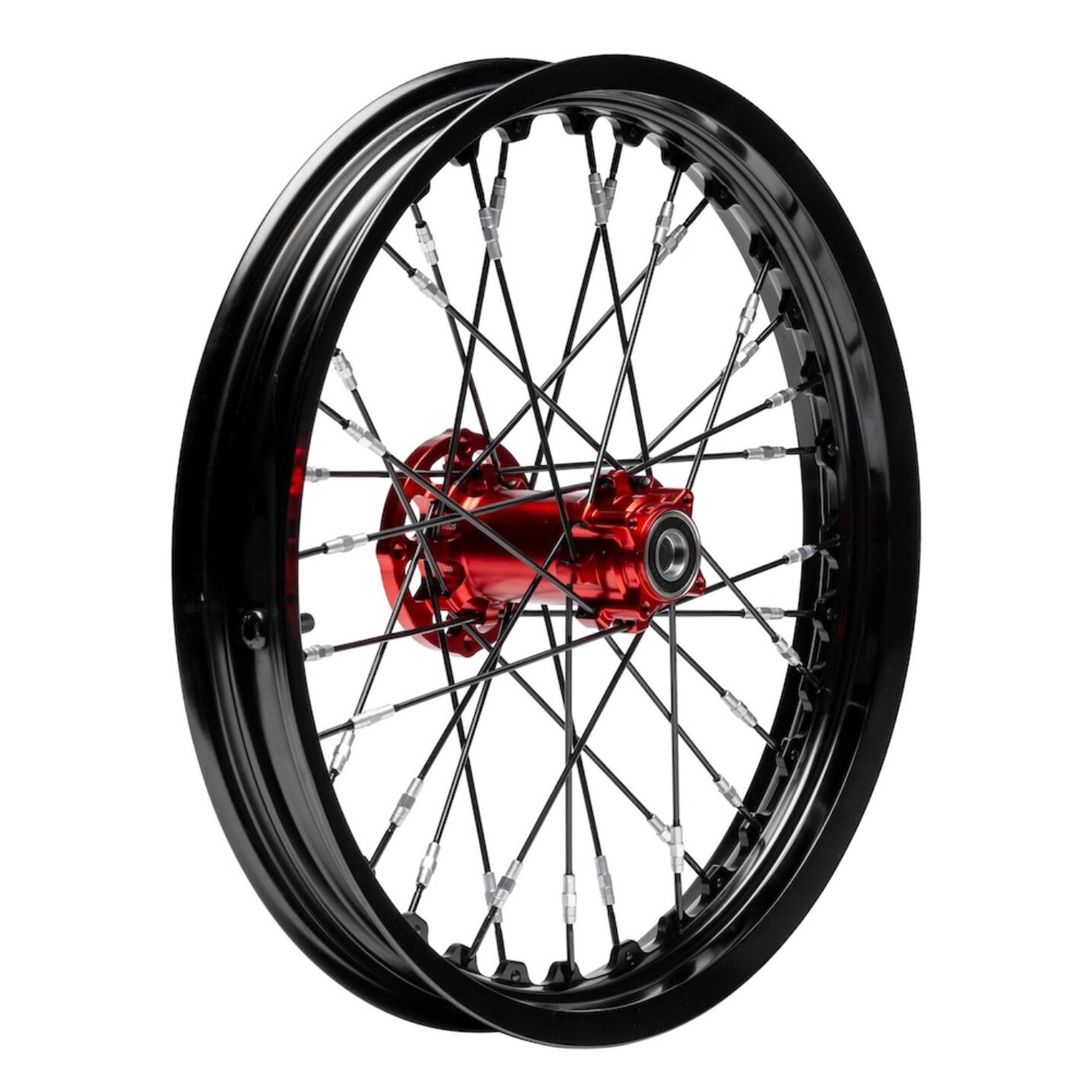 Jitsie Rear Wheel, Black Rim Red Hub