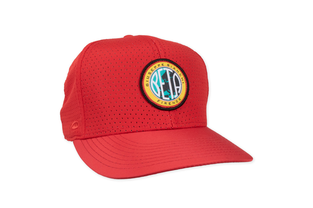 The Beta Retro hat is a 6 panel design with an adjustable velcro strap. The UV Material is light weight and perforated for breathability. One size fits all!