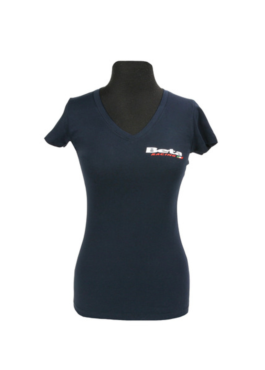 Beta Racing Logo on upper left chest and full back 100% Cotton Quality Tee-Shirt Navy Blue