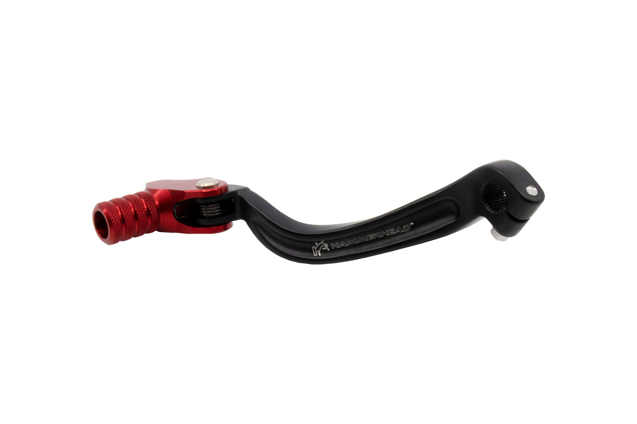 Hammer Head Shift Lever, Red, 2020+ 4 Stroke Precision machined from 6061 billet aluminum. Anodized and UV coated for long lasting color. Lightweight & more durable than OEM shifters.