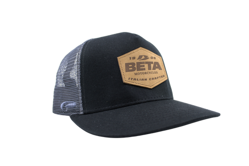 Beta Motorcycles Black Leather Patch Hat