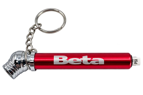 Mini Beta Branded Tire Gauge Key Chain