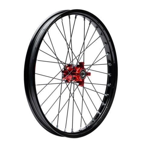 Jitsie Front Wheel, Black Rim Red Hub
