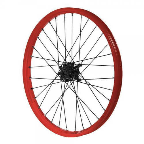 Jitsie Front Wheel, Black Rim Red Hub
