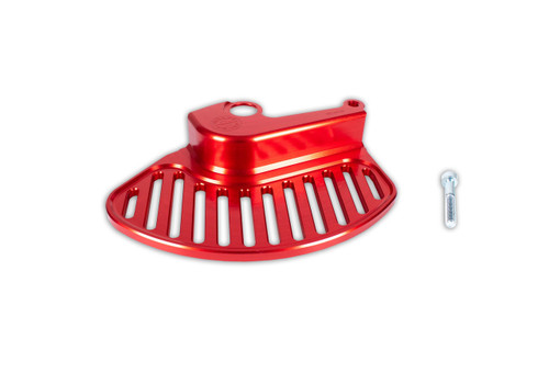 Front Disc Guard, red Heavy-Duty Billet Aluminum
