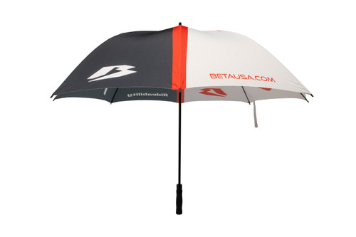 Beta Umbrella! XL 63" diameter, carbon fiber shaft, sport handle. One button spring loaded opening. Used by the Beta Factory Race Teams! Beta Umbrella! XL 63" diameter, carbon fiber shaft, sport handle. One button spring loaded opening. Used by the Beta Factory Race Teams!