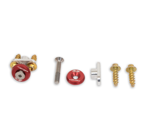 Stock Air Box cover can be ripped off during extreme riding. Bolt on Fastener Kit keeps the Air Box cover securely in place. Precision machined & available in Beta red anodized finish. Airbox cover fastener kit is designed & Made in USA. Stock Air Box cover can be ripped off during extreme riding. Bolt on Fastener Kit keeps the Air Box cover securely in place. Precision machined & available in Beta red anodized finish. Airbox cover fastener kit is designed & Made in USA.