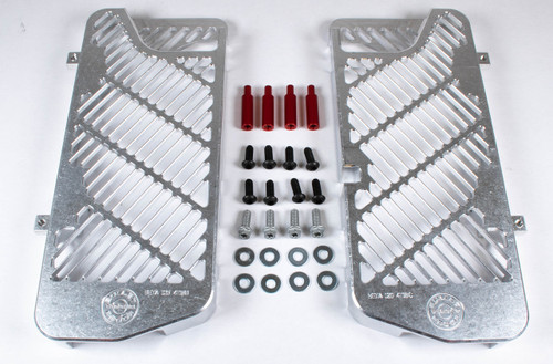BulletProof Radiator Guards, 125 RR-S/Supermoto, Red Billet aluminum CNC'd Radiator guards Offers both front & side impact protection Easy to install & works with cooling fan kit & oversized tanks BulletProof Radiator Guards, 125 RR-S/Supermoto, Red Billet aluminum CNC'd Radiator guards Offers both front & side impact protection Easy to install & works with cooling fan kit & oversized tanks