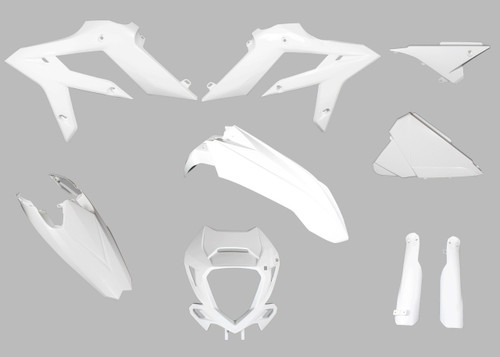 Complete 2019 Beta RR Plastics Kit includes front & rear fender, headlight shroud, radiator shrouds, airbox panels, & fork guards. Does not include radiator grills or frame guards. Complete 2019 Beta RR Plastics Kit includes front & rear fender, headlight shroud, radiator shrouds, airbox panels, & fork guards. Does not include radiator grills or frame guards.