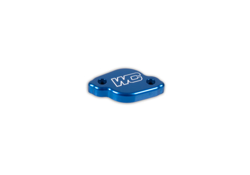 Rear Brake Master Cylinder Cap. Billet Aluminum w logo, anodized Red or Blue Fits all 2007+ RR/RR-S/XT (except 125 RR-S)