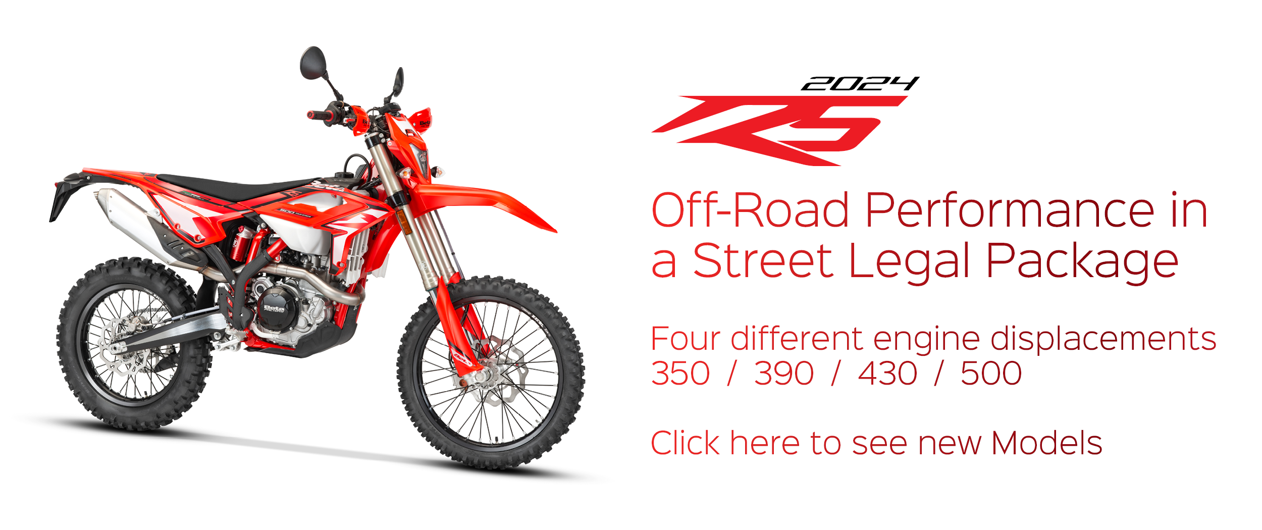 2024 Beta® RS Off-Road Street Legal Models