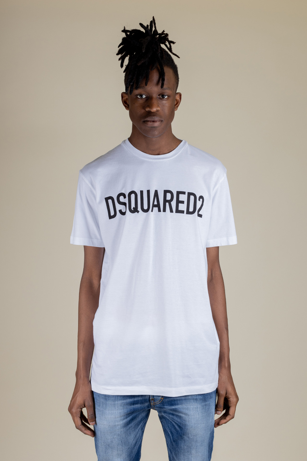 Dsquared2 Medium Cotton Jersey Slouch Fit T-Shirt White - Calico Club