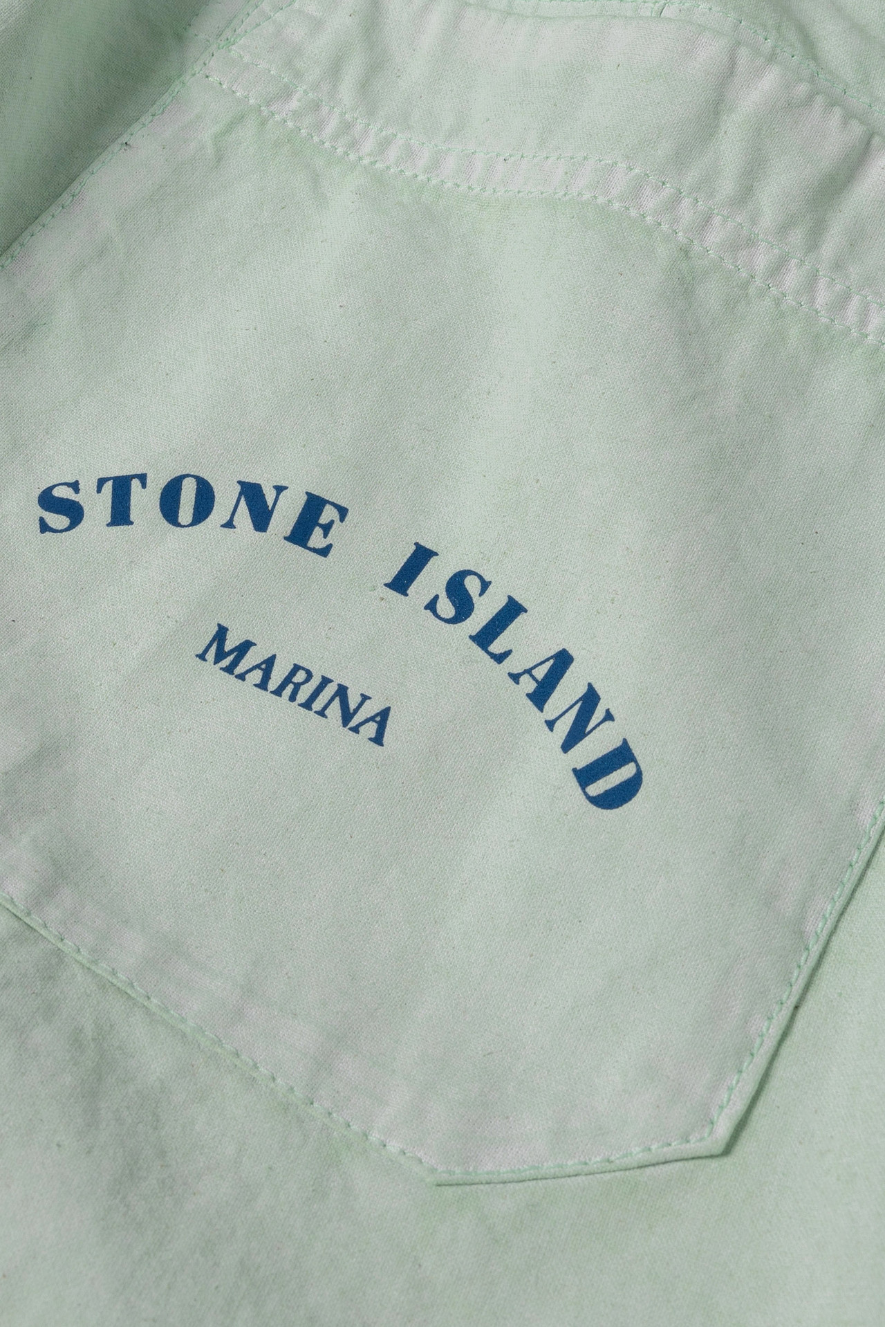 Stone Island Cotton Canvas Chalk Plated Pants Green - Calico Club