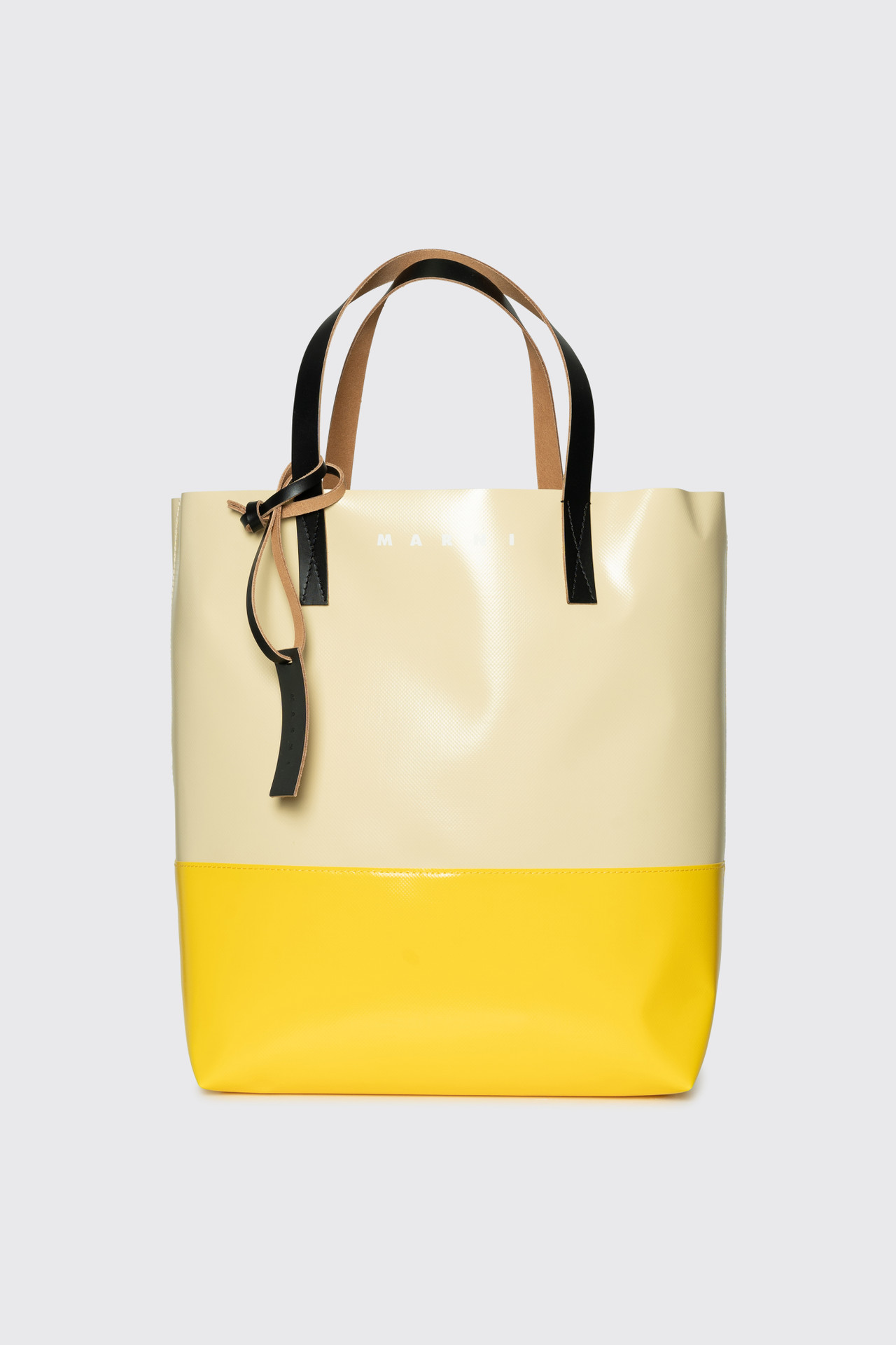 新品 MARNI PVC TRIBECA SHOPPING BAG イエロー 【訳あり】 www