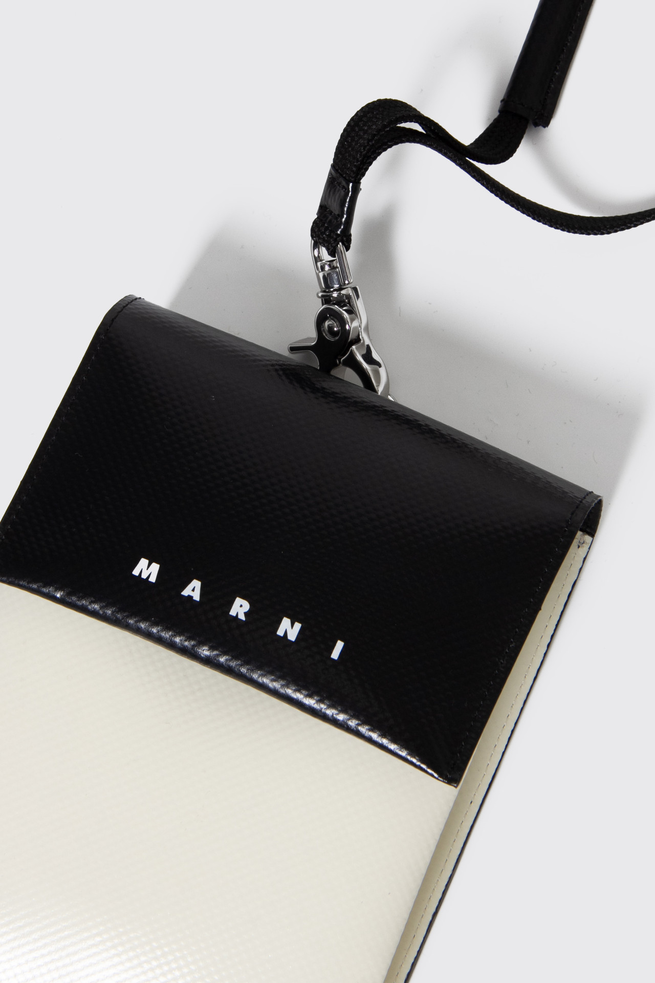 Marni Phone CC Holder Silk White/Black/Black - Calico Club