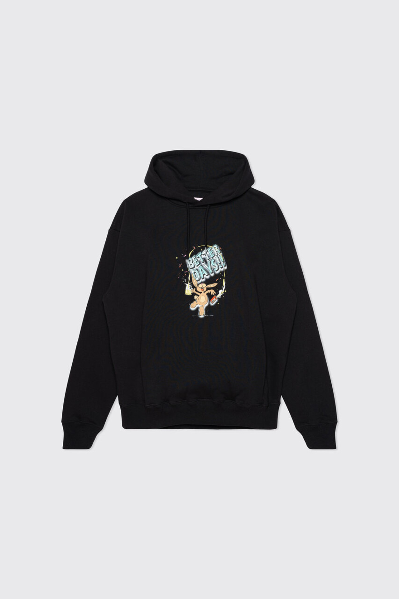 BUNNIES CLUB] HOODIE (Black) 新しいスタイル - トップス